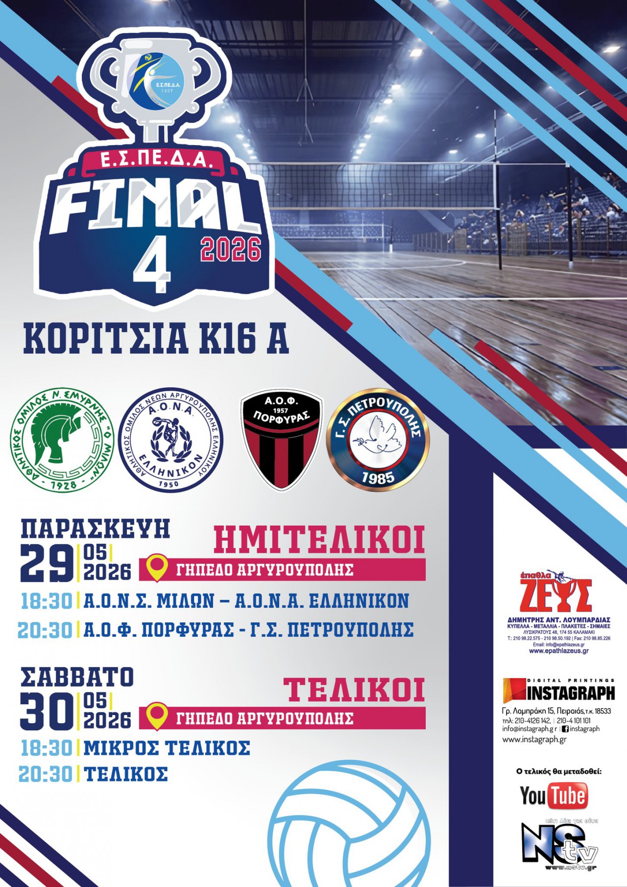 ΤΕΛΙΚΗ ΦΑΣΗ κ16 Κορίτσια
